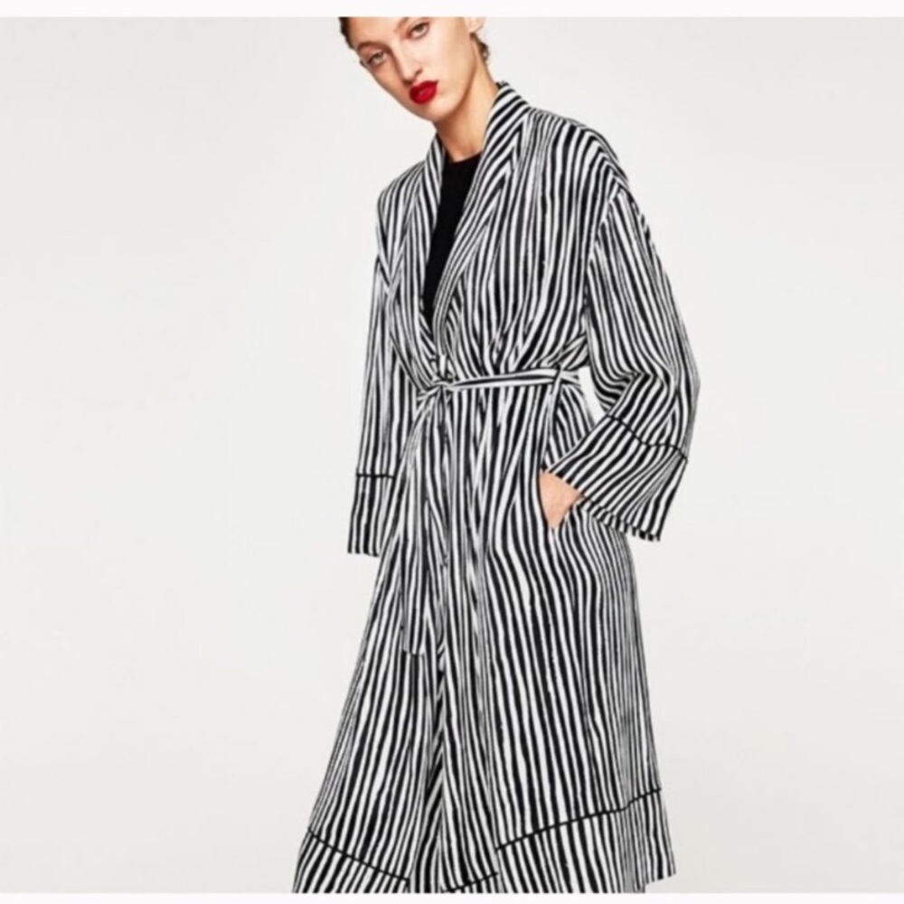 Zara striped kimono jacket